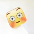 Süsses quadratisches Emoji Haarspange gelb überraschter Gesichtsausdruck Haarschmuck - Überraschter Kawaii Stil / Nr. 5 (Überraschter Ausdruck)