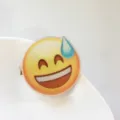 Süße Schweiß Emoji Acryl Haarklammer lustiger Ausdruck Haarspange für Damen und Mädchen - Nr. 6 (Schweiß Lächeln)