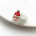 Simpatico anello natalizio Babbo Natale cartone animato ceramica bianca regalo festa - Taglia 7 / Stile Babbo Natale (N. 3)