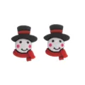 Süße Weihnachts Schneemann Ohrstecker Cartoon Feiertag Mode Schmuck Geschenk Zubehör - Ohrstecker / Zylinder Schal Schneemann