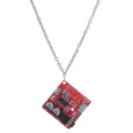 Collier cyberpunk avec pendentif carte circuit imprimée futuriste techwear hip hop Y2K. - Collier / Rouge