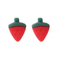 Süße rote Erdbeere Detailaufnahme, süßer Fruchtstil kleine Ohrstecker, lebendige Farben. - Wassermelonen-Ohrstecker