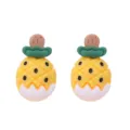 Niedliche Cartoon Ananas Ohrringe süße Eiskrem Stil Kunstharz Ohrschmuck Geschenk! - Ananas Ohrringe