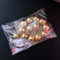 Vintage 70s disco ball pendant necklace bracelet set, gold faceted lantern ball jewelry item. - Gold Three-piece Set