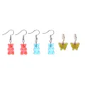 Süße Kunstharz Gummibärchen und Schmetterling Ohrringe Set für Damen und Mädchen, Modeschmuck. - Set 16