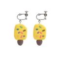 Süße Cartoon Eiscreme Weichlehm Clip Ohrringe Lustige Gelbe Stieleis Schmuck Damen - Nr.7 Clip