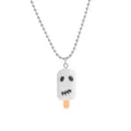 Halloween ghost popsicle pendant necklace resin funny jewelry gift for women daily accessories - Necklace / White Ghost Ice Cream