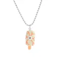 Halloween eyeball popsicle necklace, resin food play pendant with silver-toned ball chain. - Necklace / Eyeball Ice Cream