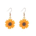 Handgemachte Polymer-Ton Sonnenblumen Ohrhänger Nahaufnahme Detail für herbstlichen Stil. - Sonnenblume (Ohrhaken)