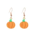 Handgemachte Fimo Kürbis Ohrringe, süße Herbst Ohrhänger für Damen und Mädels! - Kleiner Kürbis (Ohrhaken)