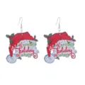 Hölzerne Weihnachtsmütze Ohrringe für Damen festliche Baumeln Ohrhänger Schmuck Geschenke. - Weihnachtsmütze Wünsche (E2023-62) / Nummer 2