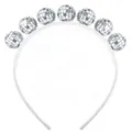 Glitzernder Diskokugel Haarreif silberner Spiegel Kronen Haarschmuck fuer Party Neu - Silberne Haarschnalle