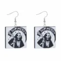 Punk Stil quadratisch Totenkopf Sensenmann Muster Ohrringe goth Schmuck Zubehoer - Quadratisch Sensenmann Totenkopf Stil (NO MERCY)