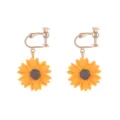 Wunderschöne Herbst Sonnenblumen Ohrclip für Damen, süße Blumen Ohrringe für tägliches Outfit. - Sonnenblume (Ohrclip)