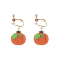 Handgemachte weiche Ton Kürbis Ohrclips, süße Herbst Ernte Thema Schmuck für Frauen. - Kürbis (Ohrclip)