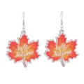 Herbst Ahornblatt Holz Ohrringe Damen Mode Schmuck Geschenk fuer Herbst Party Stil - Größe 6