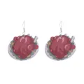 Close-up detail of Thanksgiving roasted turkey novelty dangle earrings, fun autumn holiday design. - Creative Roast Turkey Plate Style (5258859291741)