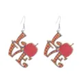 Autumn Thanksgiving pumpkin LOVE wooden earrings retro plaid holiday fashion dangle jewelry for women - Vintage Plaid LOVE Style (5258859291739)