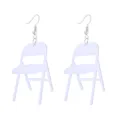 Acryl Klappstuhl Ohrringe Spiegel Design Kreative Lustige Hängende Schmuck Geschenk - Ohrringe / Spiegel Silber