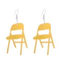 Goldene Spiegel Acryl Klappstuhl Ohrringe kreative Mode Schmuck fur Damen und Madchen. - Ohrringe / Spiegelgold