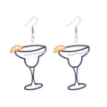Creative acrylic cocktail glass earrings Y2K cute cartoon drop dangle earrings for women. - Cocktail Shape (Style 4 Hook)