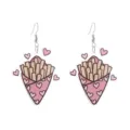Cute pink french fries acrylic earrings for women y2k style sweet dangle drop earrings - Fries Shape (Style 3 Hook)