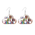 Cute acrylic cloud bookshelf drop earrings for back to school book lovers fashion jewelry - Cloud Bookshelf Style (3号)