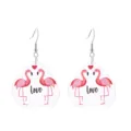 Süße rosa Flamingo Herz Acryl Ohrringe romantische Valentinstag Schmuck Geschenke Damen - Flamingo Love Stil (Nr. 4)