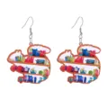 Pendientes colgantes de acrílico con diseño de ardilla y biblioteca para mujer - Estilo Librería Ardilla (9号)