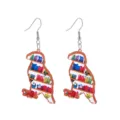 Lindos pendientes colgantes de acrílico con estantería para la escuela, regalos de joyería de libros. - Estilo Silueta de Animal (12号)