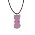Ostern rosa hase holz anhänger halskette süßer stil mädchen party zubehör schmuck geschenk - Halskette / Rosa