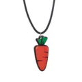 Süße hölzerne Karotten-Anhänger Halskette, süßer Cartoon-Stil Festival Party Schmuck. - Karotten Halskette / Orange