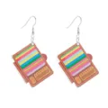 Retro TV acrylic dangle earrings with colorful test pattern screen, fun nostalgic jewelry for women. - TV Style (Number 2)