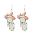Lustige mexikanische Sombrero Gemüse Holz Ohrringe Damen Party Schmuck Geschenk - Lustiger Ausdrucksstil (7)
