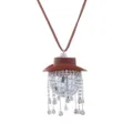 Glitzernde Disco Kugel Auto Hängeornament mit Cowboyhut Strass Fransen Rückspiegel Dekor - Strass Brauner Hut