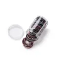 Clear canned elastic hair ties set featuring colorful thin rubber bands for daily styling. - 100 Pieces Pack / Thin Korean Style Five Colors