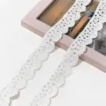 White crochet lace trim embroidery ribbon DIY craft sewing garment material accessory - NNL020 (AC4980) / 3cm