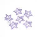 Purple star metal snap hair clip detail view, cute hollow design for kids hair styling. - Glossy Purple