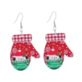 Weihnachts Pinguin Handschuh Acryl Ohrringe fur festliche Feiertage und Geschenke. - Stil 6 (Grüner Fäustling Pinguin)