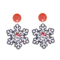 Christmas acrylic snowflake Santa earrings cute festive holiday jewelry dangle earrings for women - Size 8
