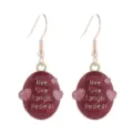 Valentinstag Herz Emaille Ohrringe Damen stilvolle Mode Buchstaben Metall Ohr Schmuck - Oval Glitzer Buchstabe Stil (9号)
