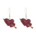 Schicke rote Glitzer Herz Pfeil Ohrringe, romantisches Valentinstag Modeschmuck Geschenk. - Pfeil Durchs Herz Stil (11号)