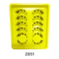 Set de pestañas postizas spiky con bandeja amarilla volumen dramático maquillaje - ZB51 Pestañas Puntiagudas de Línea de Pesca Única (Paquete de 6 Pares Amarillos)
