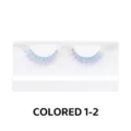 Farbige flauschige künstliche Wimpern Detailansicht, lebendiger Farbverlauf Make-up Zubehör. - Blau-Violett Unordentlicher Stil (colored-1-2)