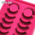 Detailansicht der künstlichen Wimpern Schale, dichter und natürlicher kurzer Stil. - Natürlicher Dichter Stil (FT6-04) / 6er-Set / Schwarz
