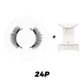 Detailansicht von magnetischen Wimpern mit Applikator-Werkzeug für eine einfache Anwendung. - Stil 24P (Einfaches Quantenmagnet-Set)