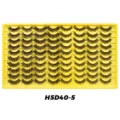 40 pairs false eyelashes natural thick dramatic volume yellow tray makeup eye beauty tools - Explosive Style (H5D40-5) / 40 Pairs Set