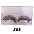 Dichte und geschwungene künstliche Wimpern im rosa Tray für einen natürlichen Blick. - Stil 208 (Paarpackung)