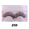 Detailansicht dicker geschwungener Falschwimpern, dramatisches Volumen mit Roseschale. - Stil 210 (Paarpackung)