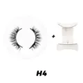 Magnetische künstliche Wimpern Set mit Etui und weißem Applikator, Modell H4 Detailansicht. - Stil H4 (Einfaches Quantenmagnet-Set)